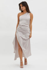 Salut One-Shoulder Midi Dress Prosecco
