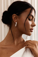 Ohana Baroque Pearl Hoop Earrings Gold