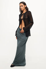 LIONESS Barely There Tie Top Onyx