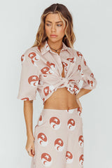 Just A Hunch Button Shirt Yin Yang Rose