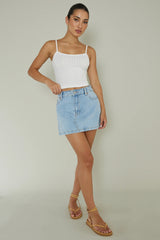 Sold Out Ribbed Cami Top White