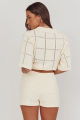 Sailor Knit Shorts Cream