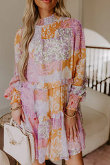 Whispering Wildflowers Tiered Mini Dress