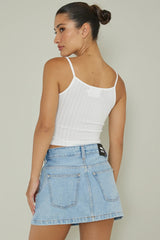 Sold Out Ribbed Cami Top White