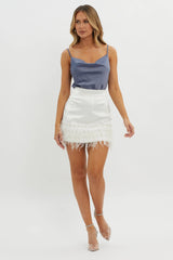 Tamera Cowl Neck Cami Top Slate