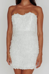 In Paris Embellished Mini Dress White