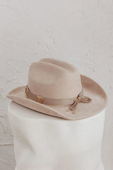 Longhorn Heart Decoration Cowboy Hat Khaki