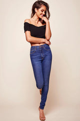 Tamieka Crossover Crop Top Black